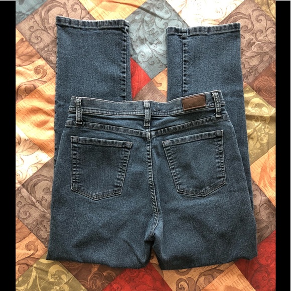 Classic Fit Lee Straight Leg Dark Blue Jeans Sz 8P - Picture 6 of 8